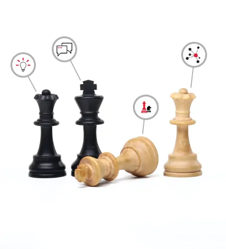 image of four chess pieces