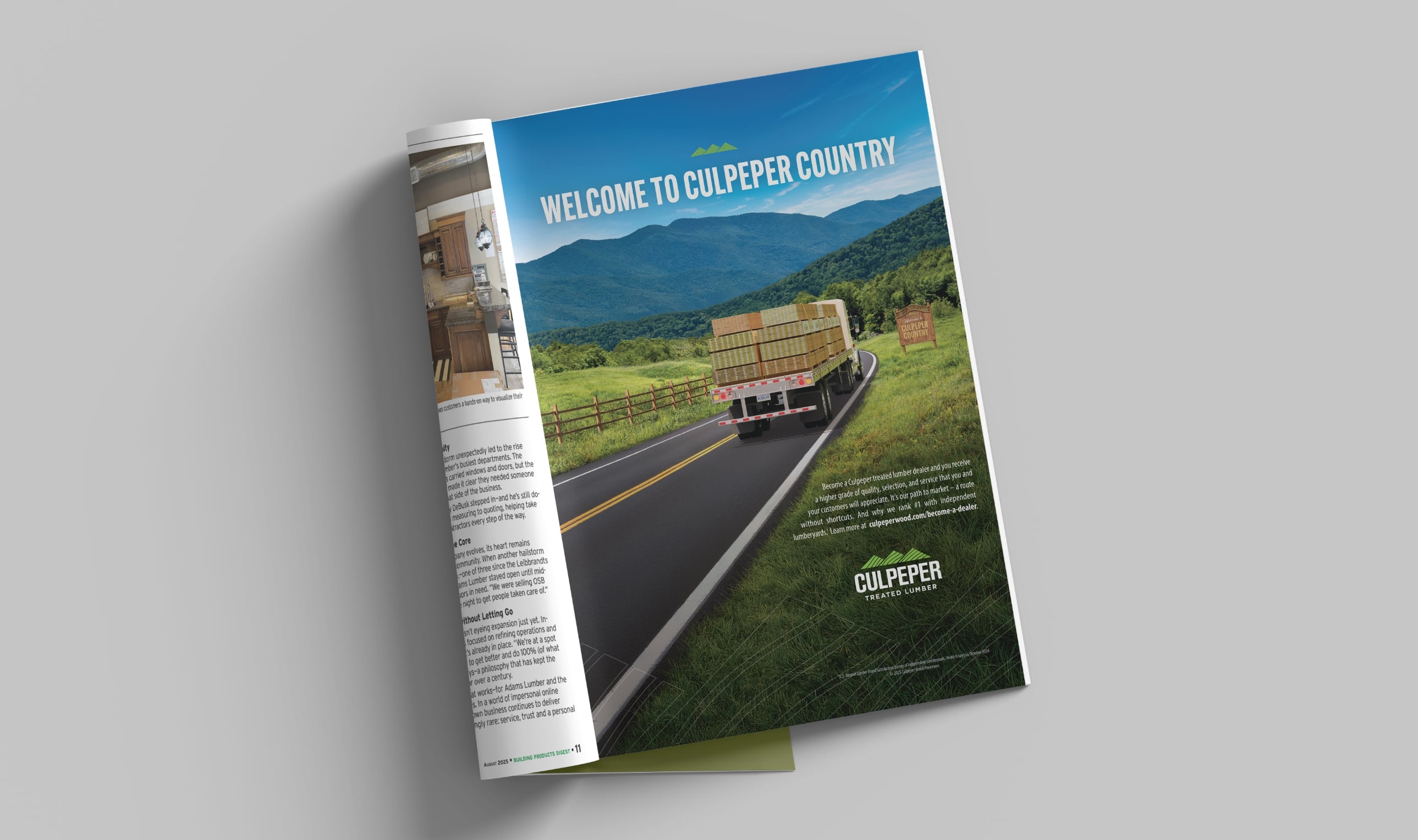 Culpeper Wood Preservers full magazine page print advertisement mockup